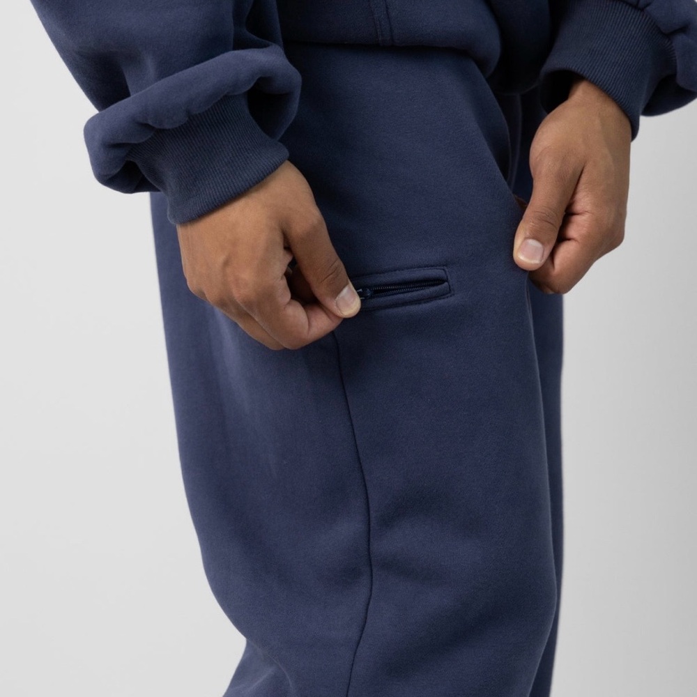 Navy Blue Straight Leg Women's Pants - Picture 2 of 3
